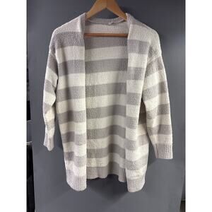 UNIQLO striped knit cardigan mohair-like texture size XL